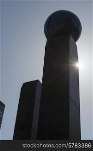 Low angle view of Raoul Wallenberg Monument, Midtown East, Manhattan, New York City, New York State, USA