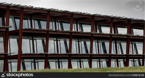 Low angle view of Singular Hotel, Puerto Natales, Patagonia, Chile