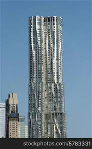 Low angle view of skyscraper, Manhattan, New York City, New York State, USA