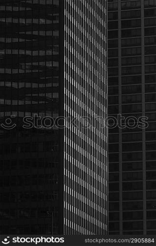 Low angle view of skyscrapers, East Side, Chicago, Cook County, Illinois, USA
