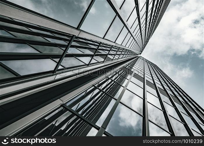 low angle view of skyscrapers. modern building