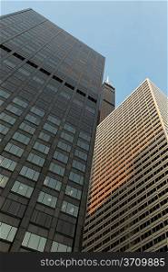 Low angle view of skyscrapers, Sears Tower, Chicago, Cook County, Illinois, USA
