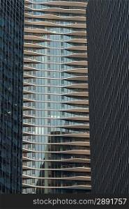 Low angle view of skyscrapers, Streeterville, Chicago, Cook County, Illinois, USA