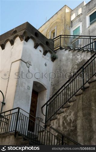 Low angle view of staircase at building, Capri, Campania, Italy