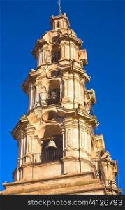 Low angle view of the bell tower of a church, Catedral De Aguascalientes, Mexico