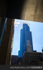 Low angle view of the Capella Tower at Downtown Minneapolis, Hennepin County, Minnesota, USA