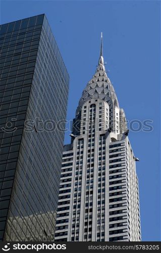 Low angle view of the Chrysler Building, Midtown, Manhattan, New York City, New York State, USA