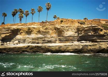 Low angle view of the Coronado Reefs, San Diego, California, USA