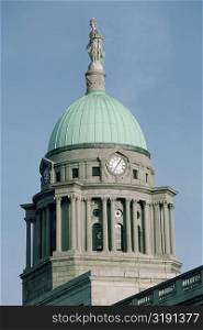 Low angle view of the dome of a building, Custom House, Dublin, Republic of Ireland