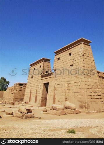 Low angle view of the entrance of a temple, Temples Of Karnak, Luxor, Egypt