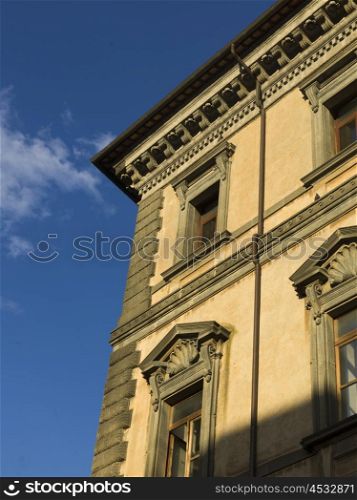 Low angle view of the faade of a building, Orvieto, Terni Province, Umbria, Italy