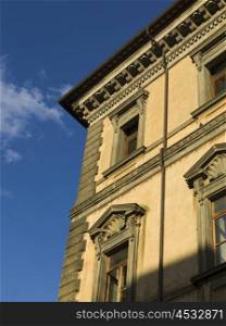 Low angle view of the faade of a building, Orvieto, Terni Province, Umbria, Italy