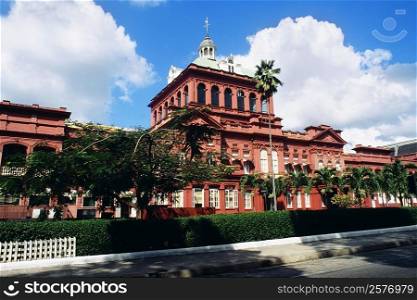 Low angle view of The Parliament Building for Tobago, Port of Spain, Trinidad