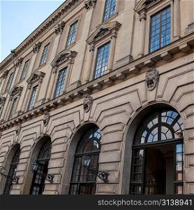 Low angle view of the royal palace, Stockholm Palace, Gamla Stan, Stockholm, Sweden