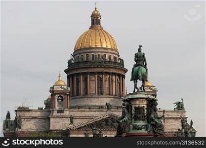 Low angle view of the Saint Isaac&acute;s Cathedral, St. Petersburg, Russia