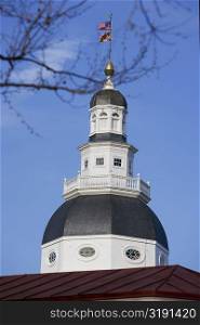 Low angle view of the steeple of a building, Annapolis, Maryland, USA