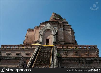 Low angle view of Wat Chedi Luang, Chiang Mai, Thailand