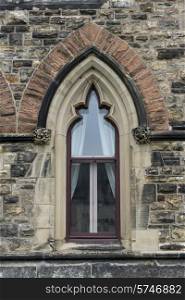 Low angle view of window of a building, Parliament Hill, Ottawa, Ontario, Canada