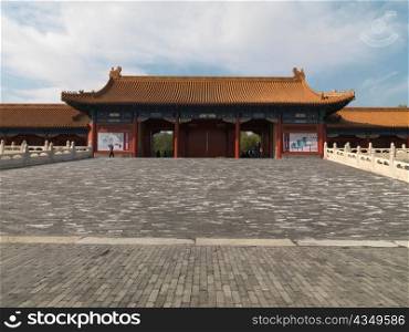 Low angle view of Xihe Gate, Forbidden City, Beijing, China