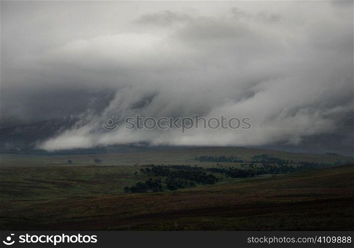 Low hanging cloud over Wicklow Mountains, Ireland
