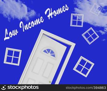 Low Income Homes And Houses For Poverty Stricken Renters And Buyers. Inexpensive Budget Property In The City - 3d Illustration