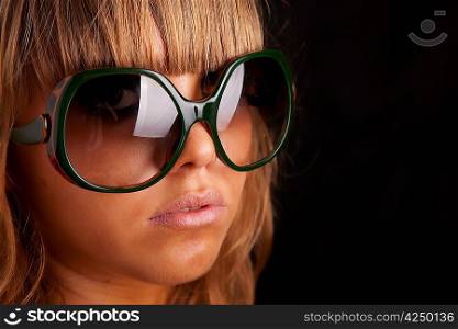 Low Key Portrait - Woman in sunglasses