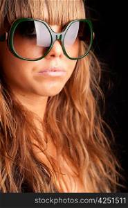 Low Key Portrait - Woman in sunglasses