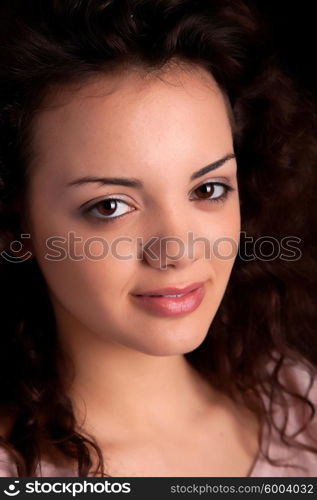 Low key shot - beautiful woman posing