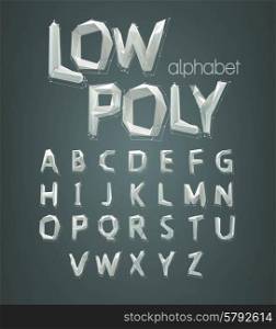 low poly alphabet font. Vector illustration. low poly alphabet font. Vector illustration EPS 10