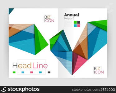 Low poly annual report. Low poly annual report template