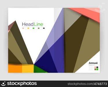 Low poly shapes design for business brochure template. 3d low poly shapes design for business brochure template. annual report layouts