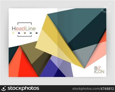 Low poly shapes design for business brochure template. 3d low poly shapes design for business brochure template. annual report layouts