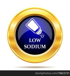 Low sodium icon. Internet button on white background.