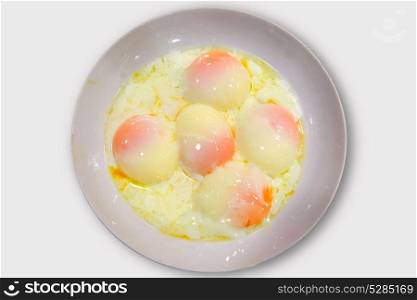 Low temperature slow cooking eggs modern cuisine