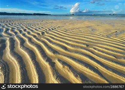 Low tide at Boracay beach, Philippines