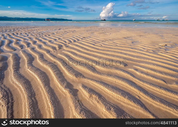 Low tide at Boracay beach, Philippines