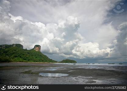 Low tide on the west Railay beach, Thailand