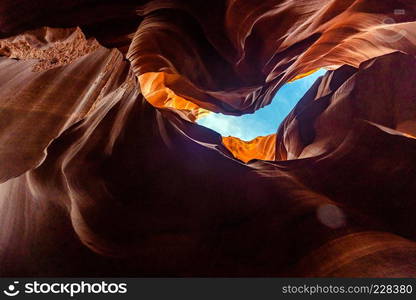 Lower Antelope Canyon in the Navajo Reservation near Page, Arizona USA