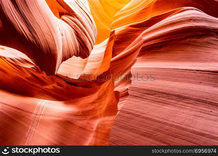 Lower Antelope Canyon in the Navajo Reservation near Page, Arizona USA. Lower Antelope Canyon