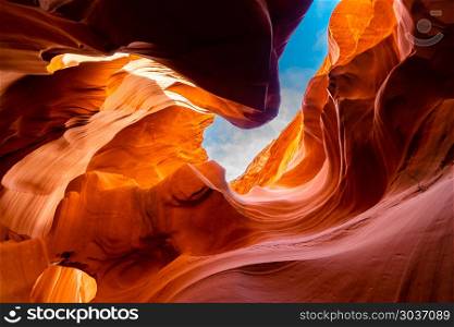 Lower Antelope Canyon. Lower Antelope Canyon in the Navajo Reservation near Page, Arizona USA
