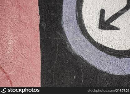 lower graffiti with arrow black with red background