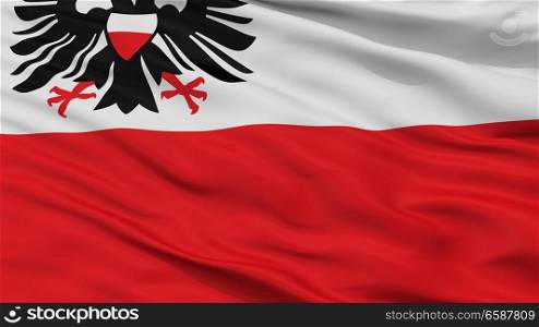 Lubeck City Flag, Country Germany, Closeup View. Lubeck City Flag, Germany, Closeup View
