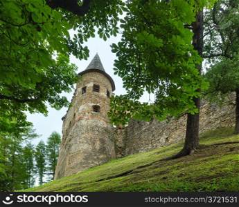 Lubovna Castle (Slovakia) summer veiw. Built in 1280y polish duke Boleslaw.