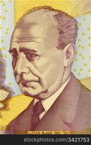 Lucian Blaga (1895-1961) on 5000 Lei 1998 Banknote from Romania. Romanian philosopher, poet and playwright.