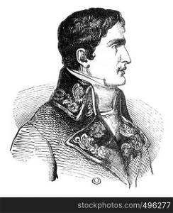 Lucien Bonaparte, vintage engraved illustration. Magasin Pittoresque 1841.