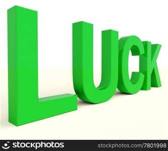 Luck Word Representing Risk Fortunes And Chance. Luck Word Representing Risk Fortune And Chance