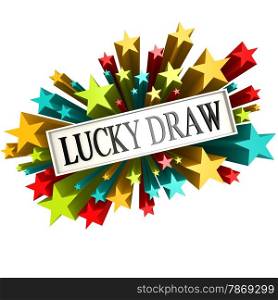 Lucky draw star banner image with hi-res rendered artwork that could be used for any graphic design.. Lucky draw star banner