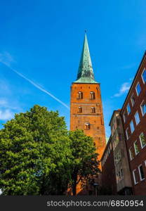 Luebecker Dom in Luebeck hdr. Luebecker Dom cathedral church in Luebeck, Germany, hdr