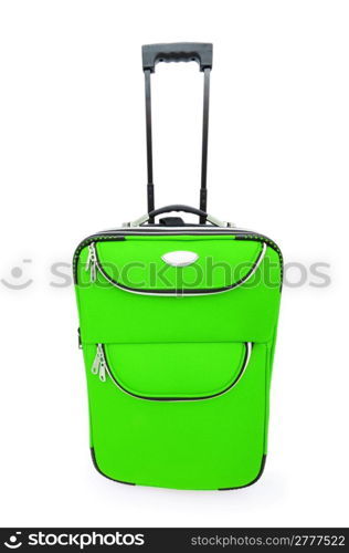 Luggage concept with case on the white