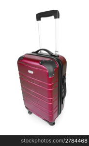 Luggage concept with case on the white